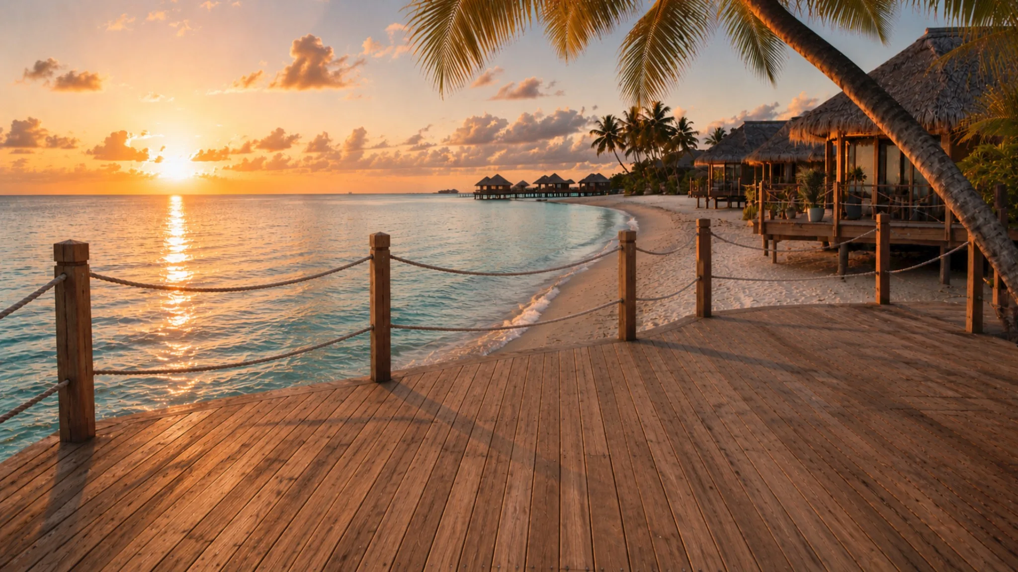 AI-generated tropical beach background explored during the production experiment