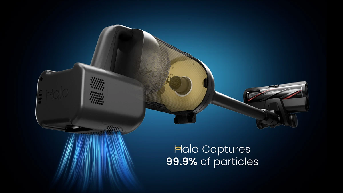 Halo Capsule XR cordless vacuum demonstrated in a home